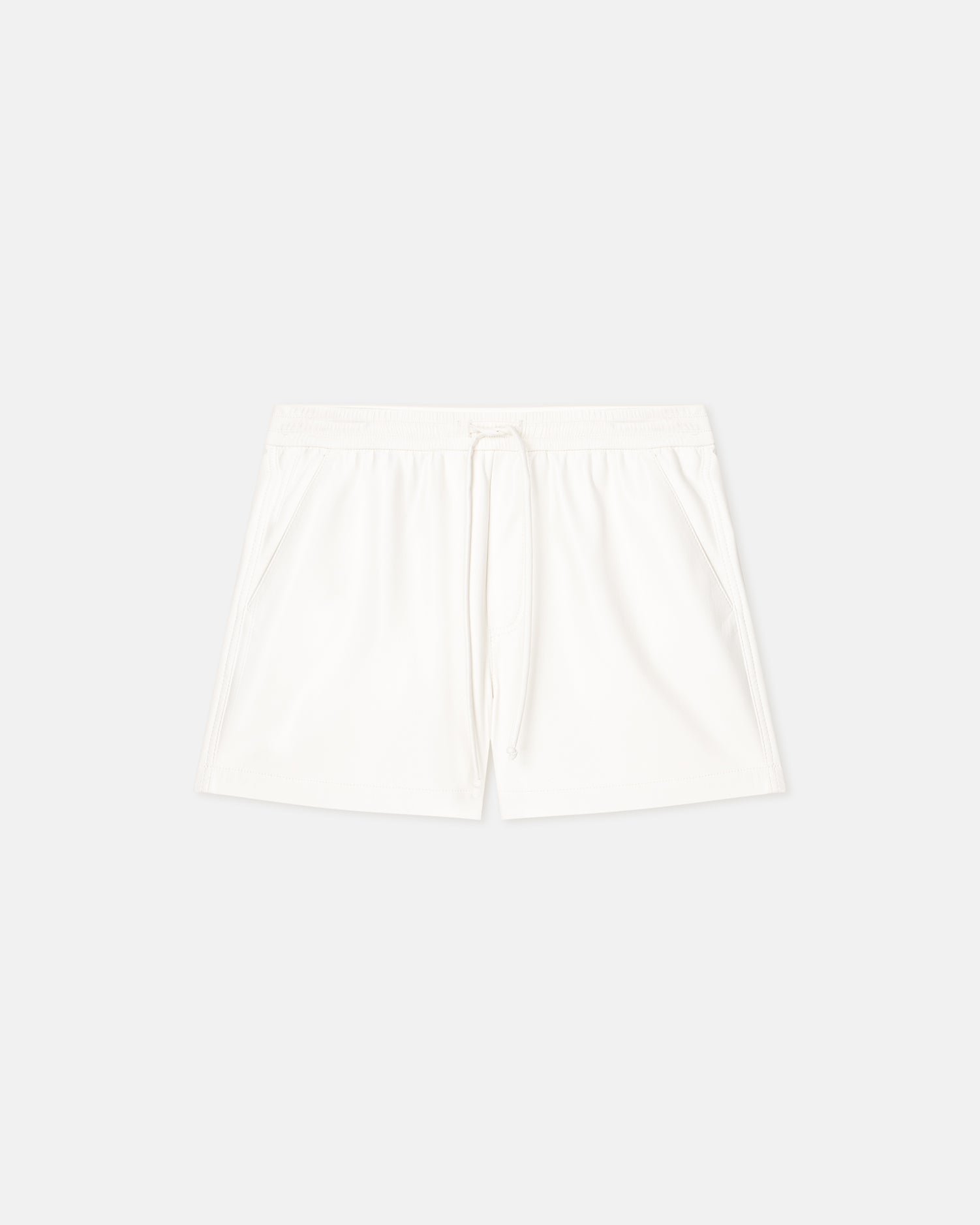 Mens | Amil Okobor Alt-Leather Shorts | White