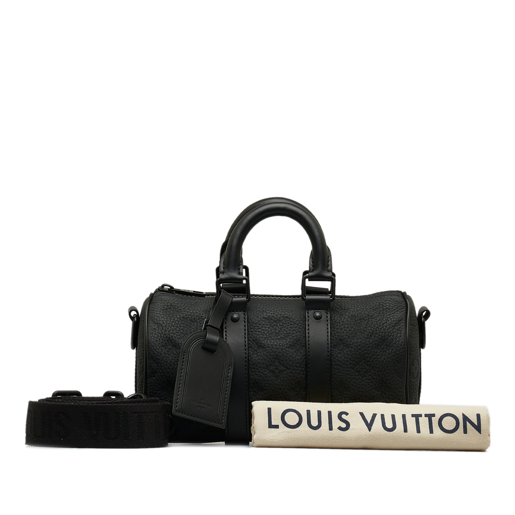 Louis Vuitton Pre-Owned Monogram Taurillon Keepall Bandouliere 25 | Women | Black