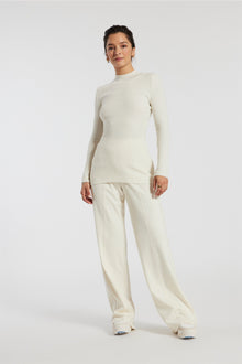 Norba | Cutout Turtleneck Top | Pearl White