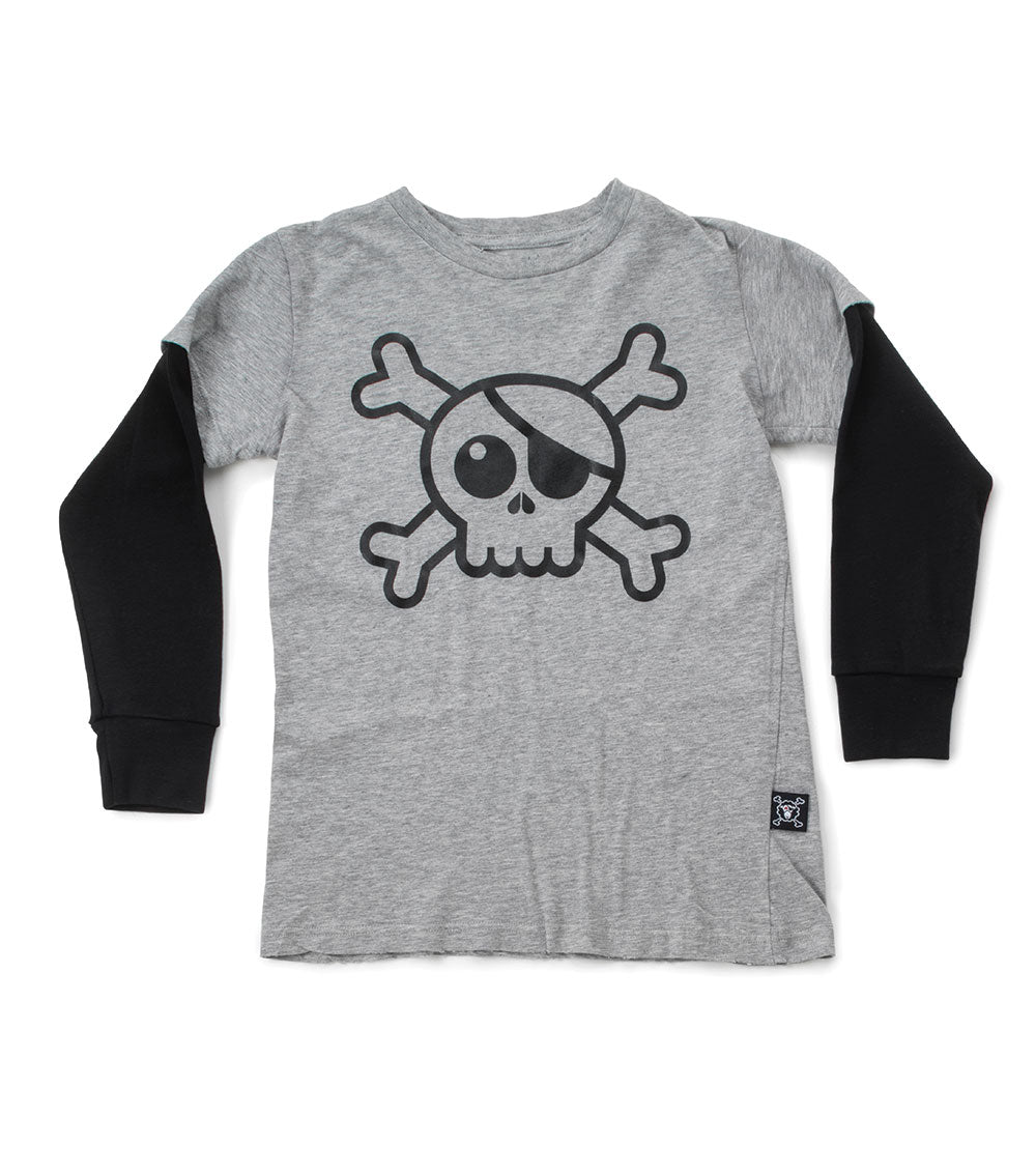 Kid | Skull Shirt | Heather Grey