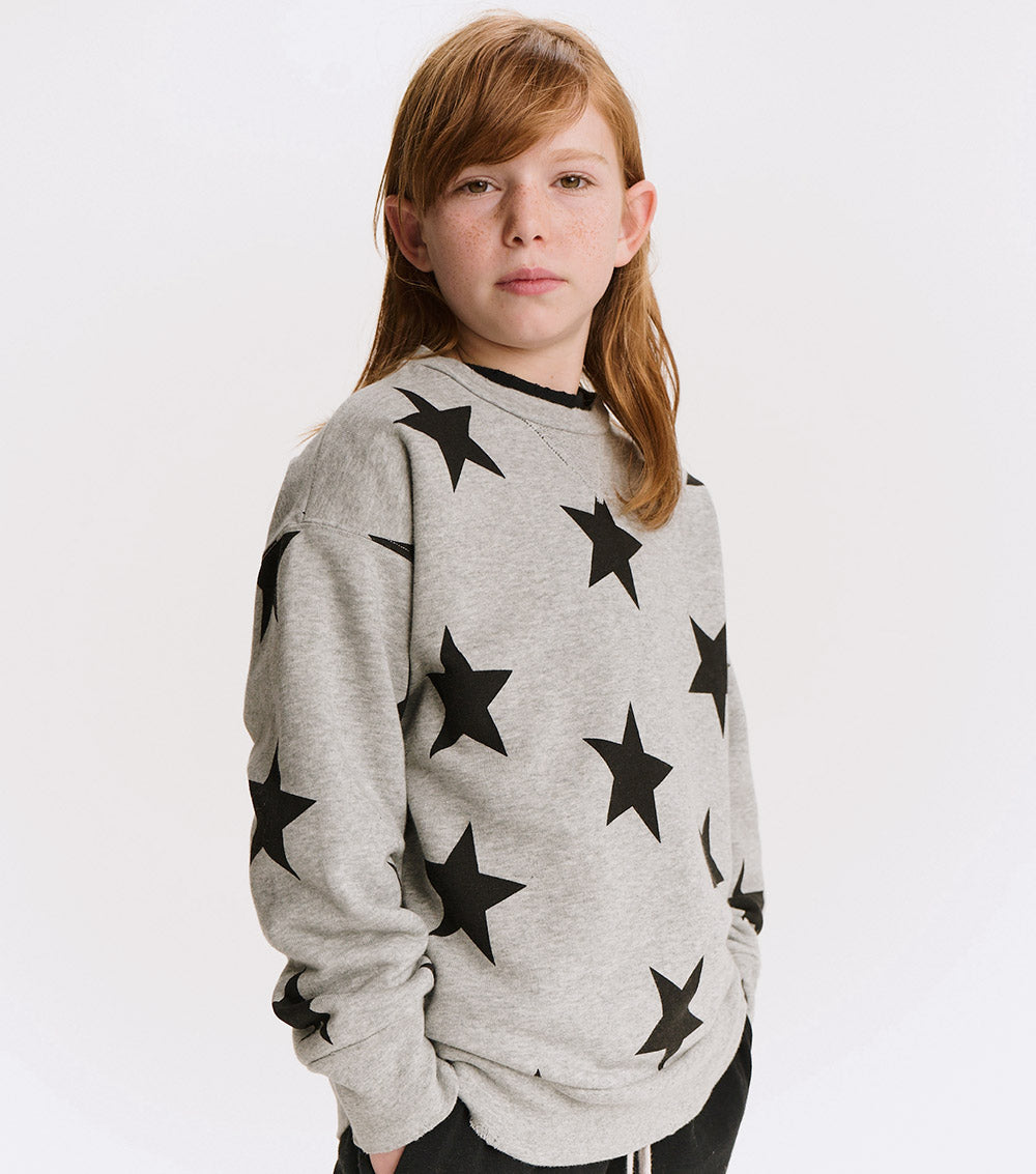 Kid | Star Sweatshirt | Heather Grey