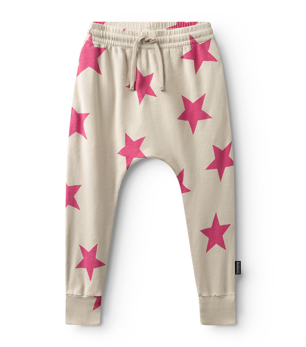 Unisex | Light Star Baggy Pants | Smokey Natural x Hot Pink