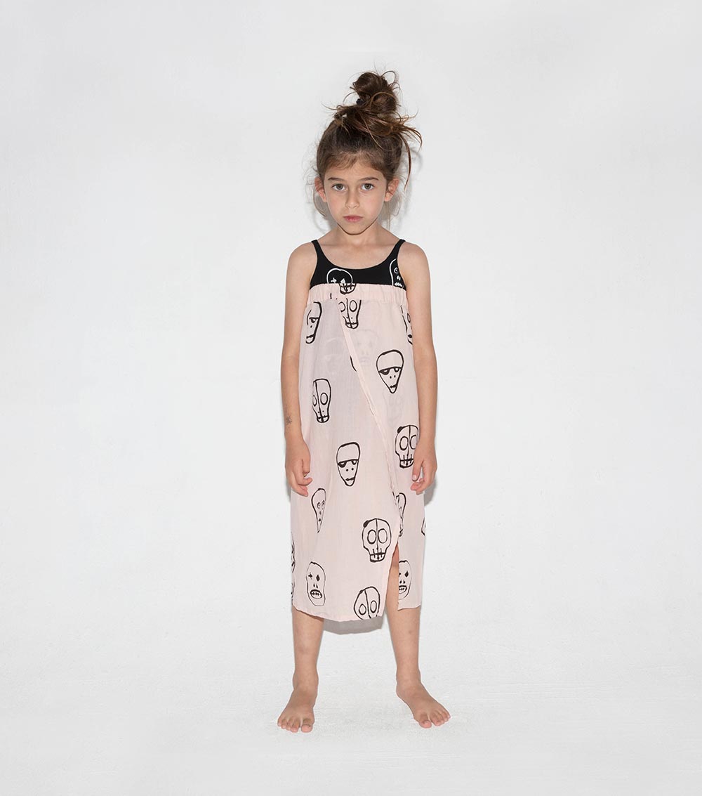 Kid | Skull Mask Pareo | Powder Pink