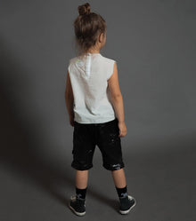 Kid | Patched Voile Shirt | Black