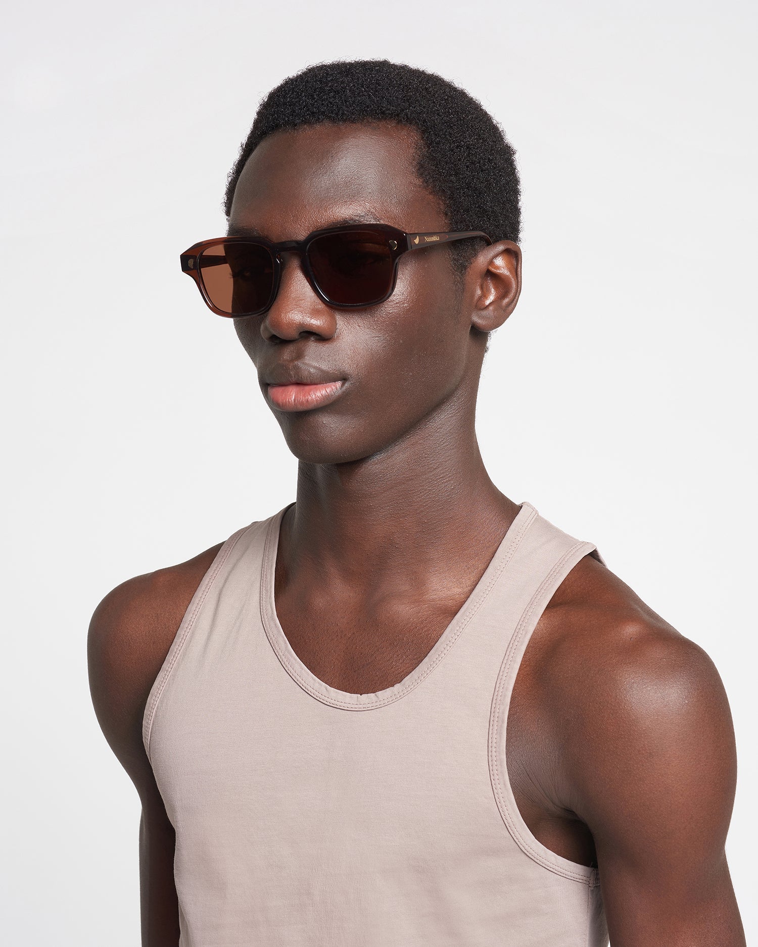 Unisex | Aiza Bio-Plastic Rounded Sunglasses | Brown