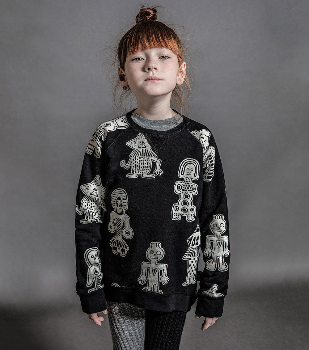 Kid | Tribal Dancers Sweatshirt | Black