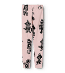 Kid | Tribal Dancers Leggings | Powder Pink