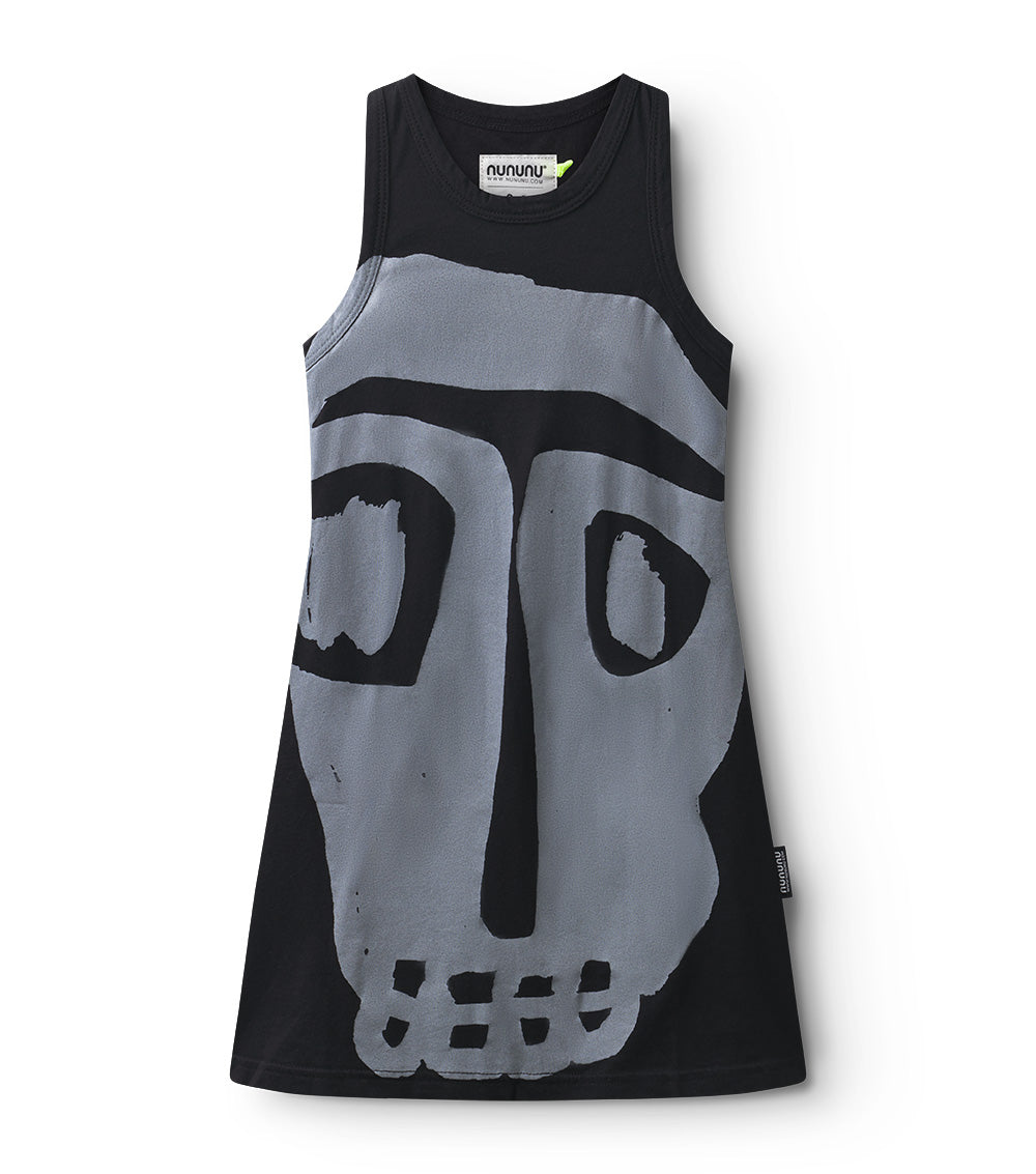 Kid | Mega Rowdy Mask Tank Dress | Black