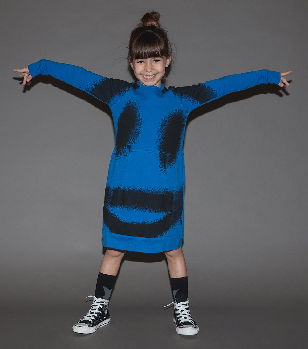 Kid | Sprayed Smiles A Dress | Blue