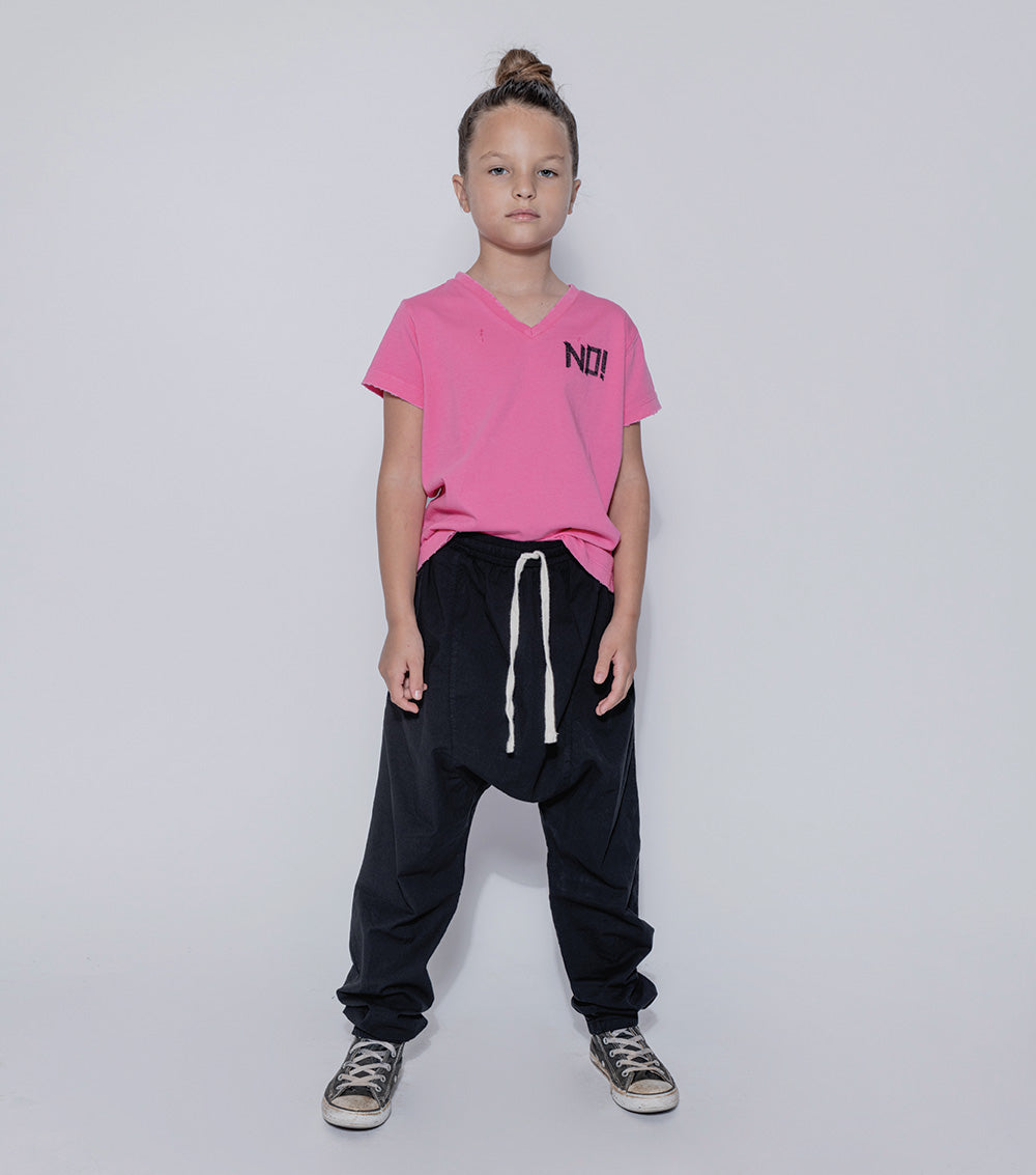 Kid | No! V Shirt | Lava Pink
