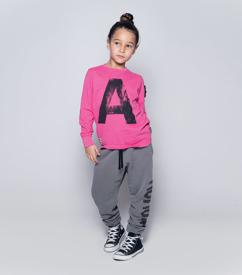 Kid | Nununu Raw Pants | Dyed Grey