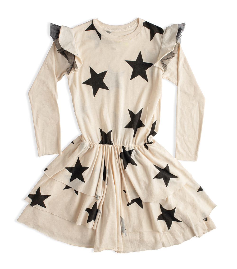Kid | Star Multi Layered Dress | Natural