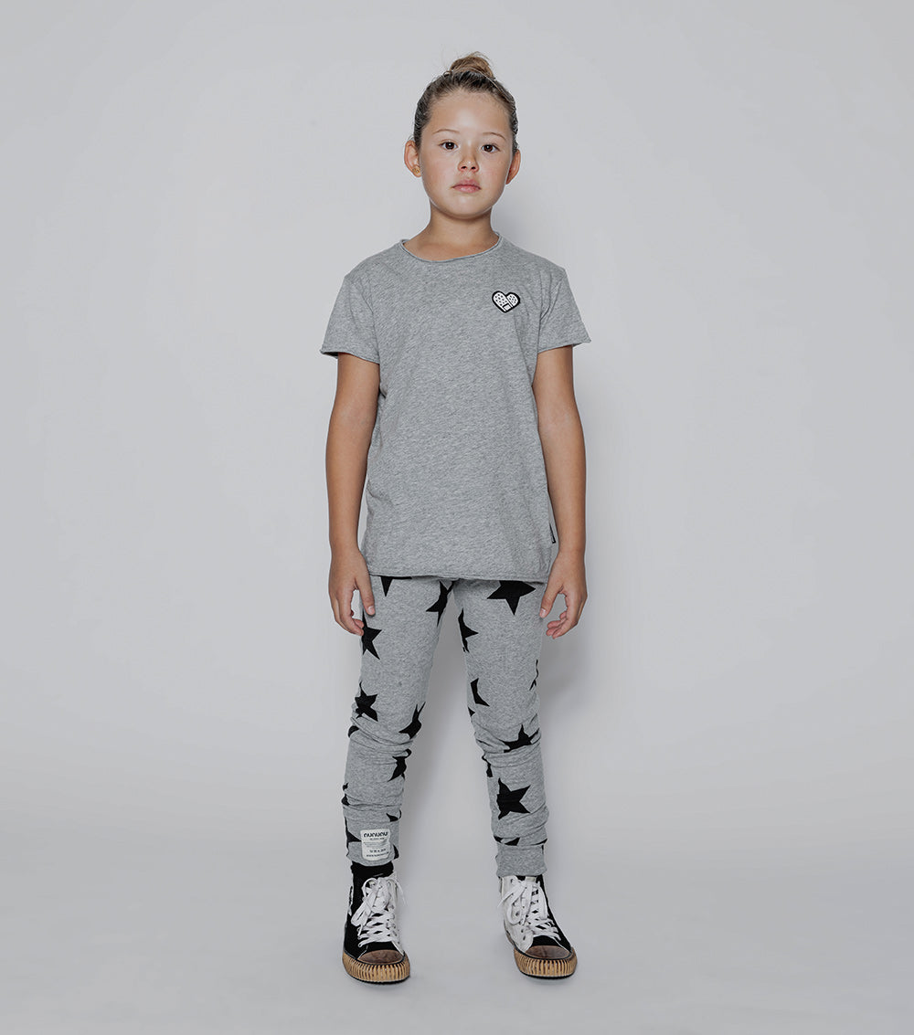 Kid | Bandaid Heart Patch T-Shirt | Heather Grey