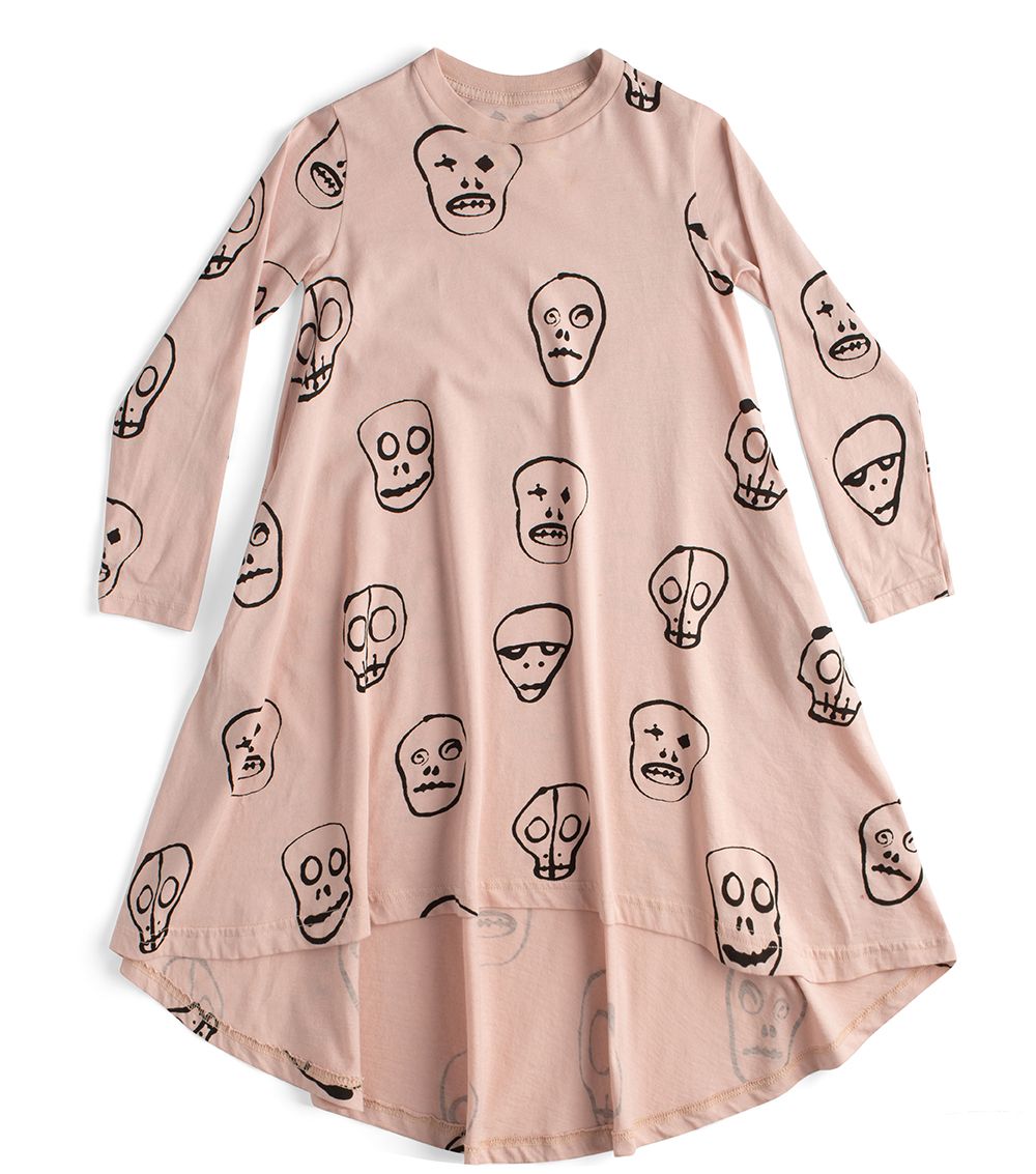 Kid | 360 Skull Mask Dress | Powder Pink