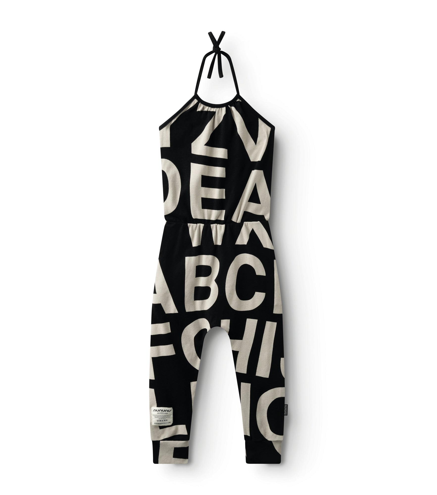 Kid | Alphabet Collar Overall | Black