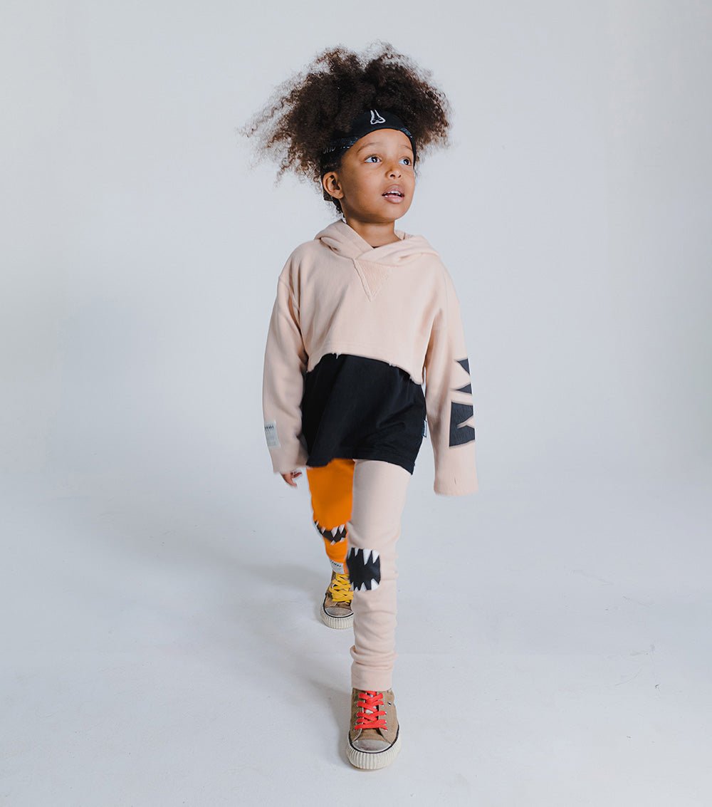 Kid | Cropped Hi-Lo Hoodie | Mocha
