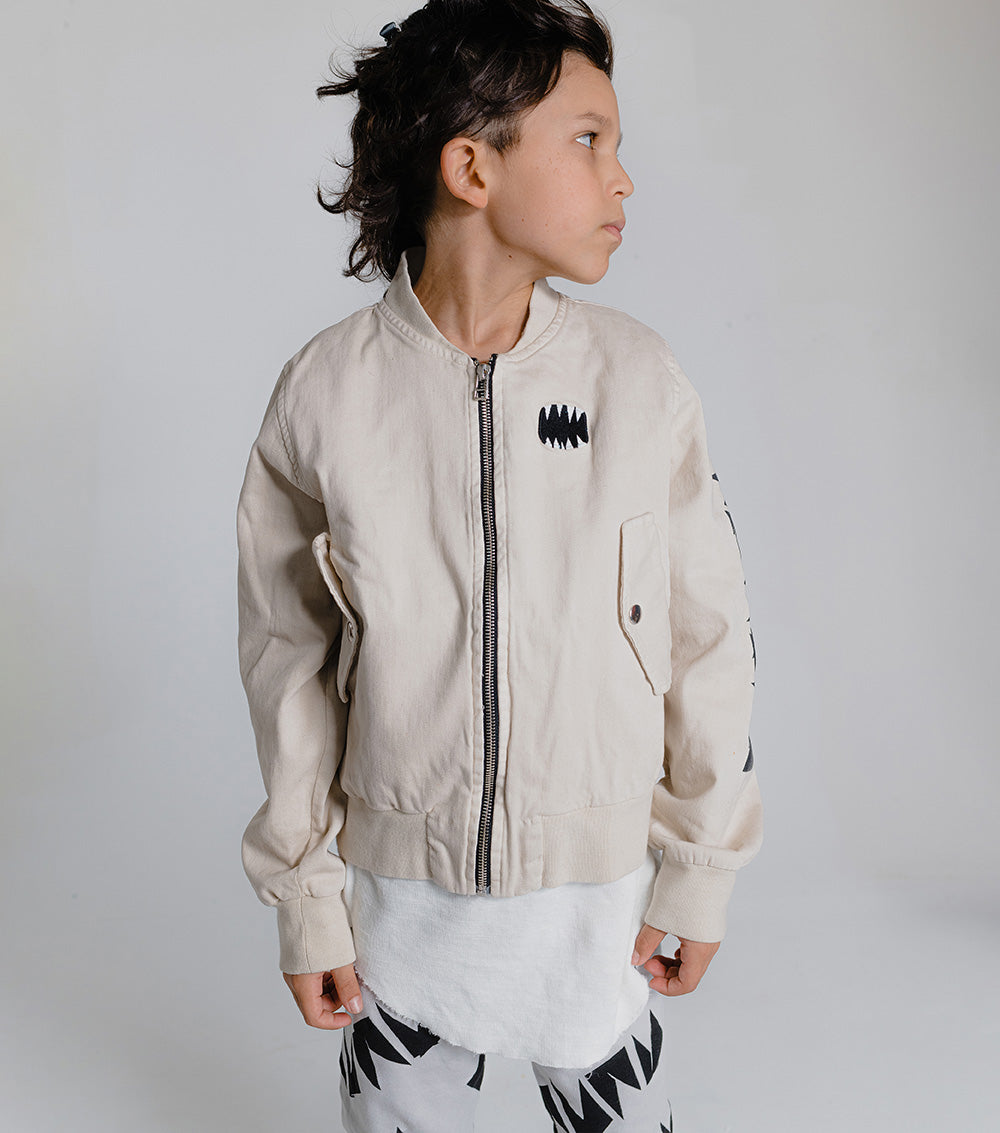 Kid | Woven Bomber Jacket | Natural