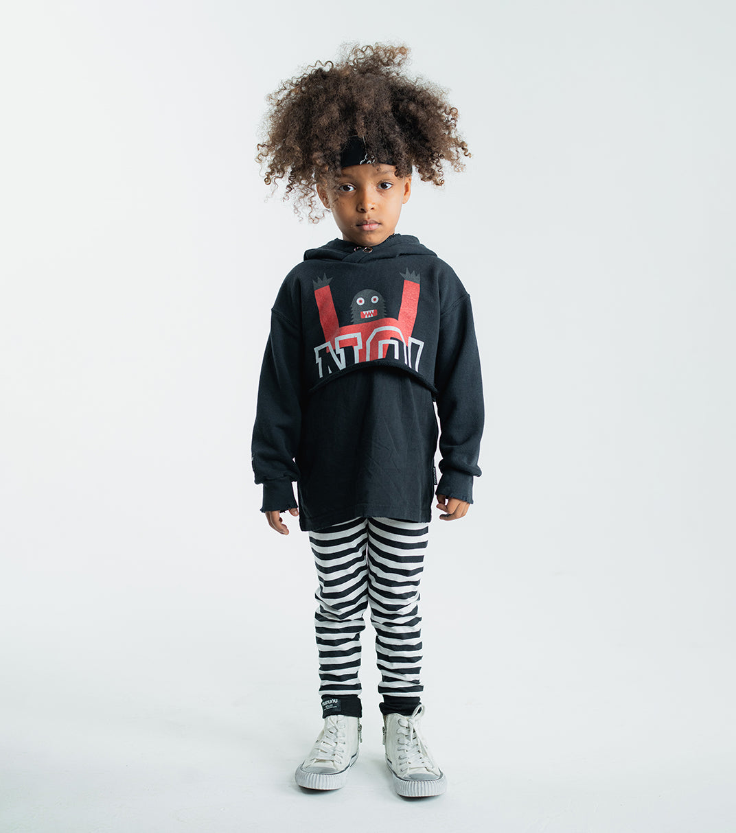 Kid | Kooky Monster Mini Hoodie | Black