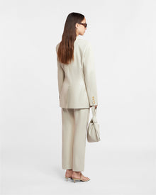 Womens | Hathi Okobor Alt-Leather Blazer | Creme