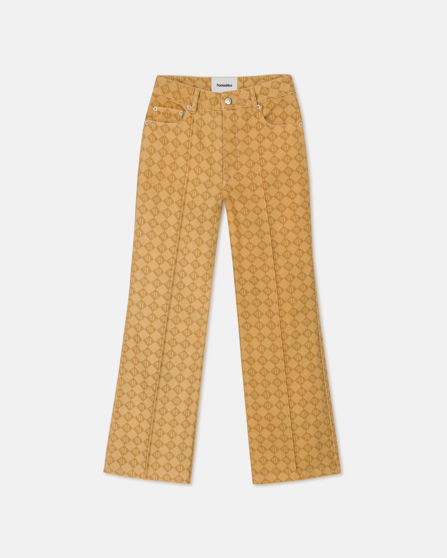 Womens | Zoey Cropped Kick-Flare Jeans | Camel