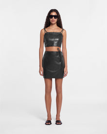 Womens | Lonne Saleokobor Alt-Leather Skirt | Black