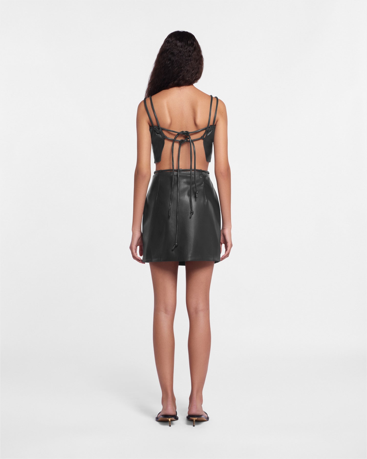 Womens | Lonne Saleokobor Alt-Leather Skirt | Black