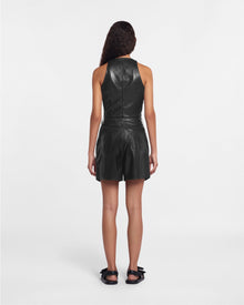 Womens | Leana Okobor Alt-Leather Shorts | Black