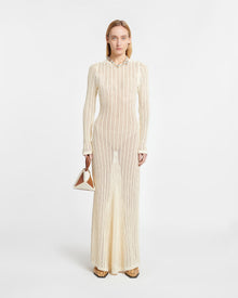 Womens | Valene Crochet Maxi Dress | Creme