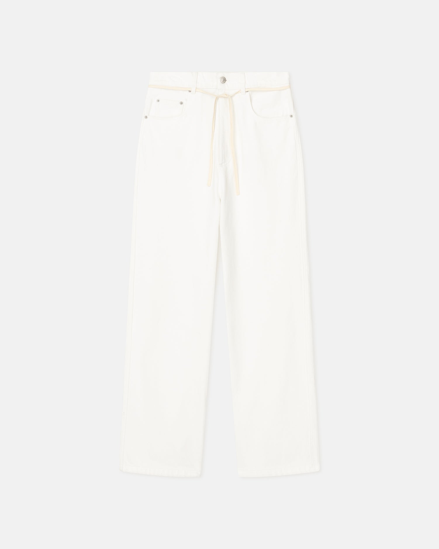 Womens | Sato Belted Denim Pants | Off White