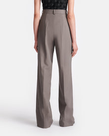 Womens | Franny Twill Suiting Straight-Leg Pants | Gull Gray