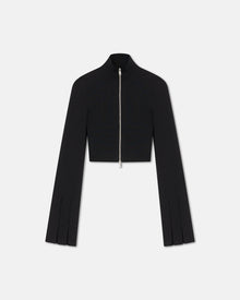 Womens | Izan Fringed Zip-Up Cardigan | Black