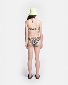 Womens | Manou Ruched Halterneck Bikini Top | Leopard