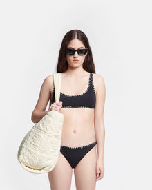 Womens | Malti Crochet Bikini Top | Black