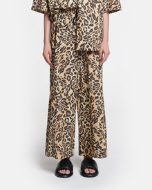 Womens | Kyler Printed Cotton-Voile Pants | Leopard