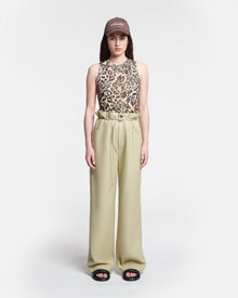 Womens | Sato Belted Okobor Pants | Pale Olive