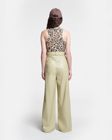 Womens | Sato Belted Okobor Pants | Pale Olive