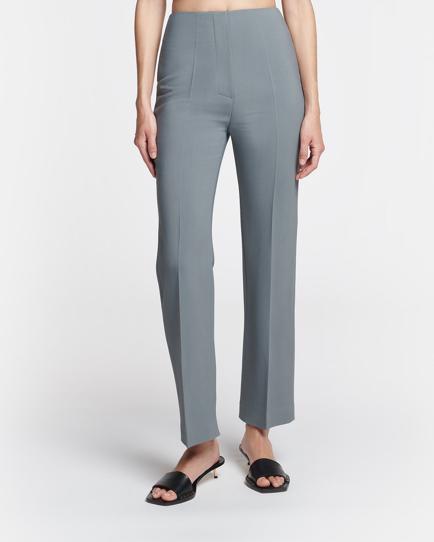 Womens | Erinna Tailored Slim-Leg Trousers | Steel Blue