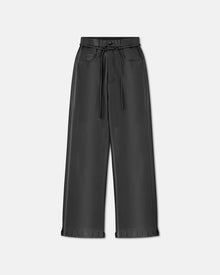 Womens | Harlee Belted Regenerated Leather Pants | Black