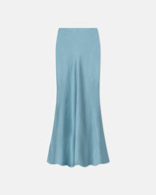 Womens | Fea Crinkled-Satin Long Skirt | Aqua