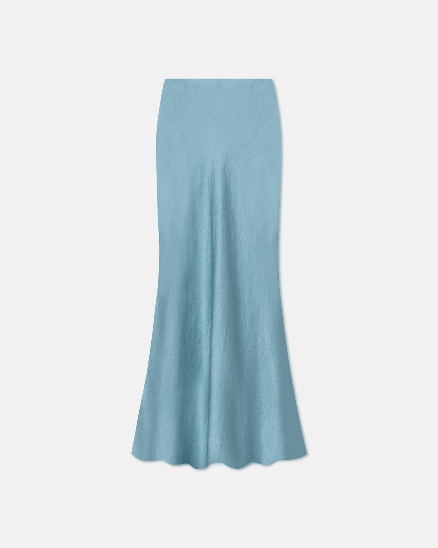 Womens | Fea Crinkled-Satin Long Skirt | Aqua