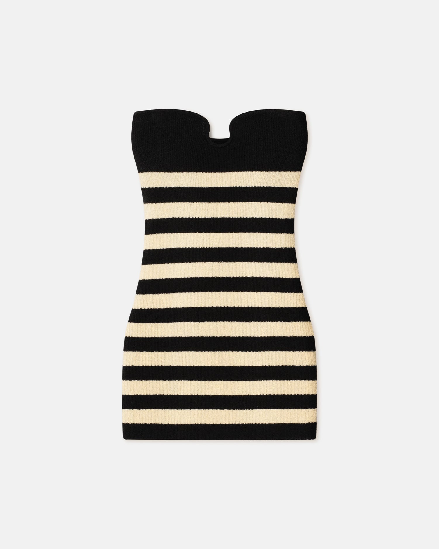 Womens | Masato Striped Terry-Knit Dress | Creme/Off Black