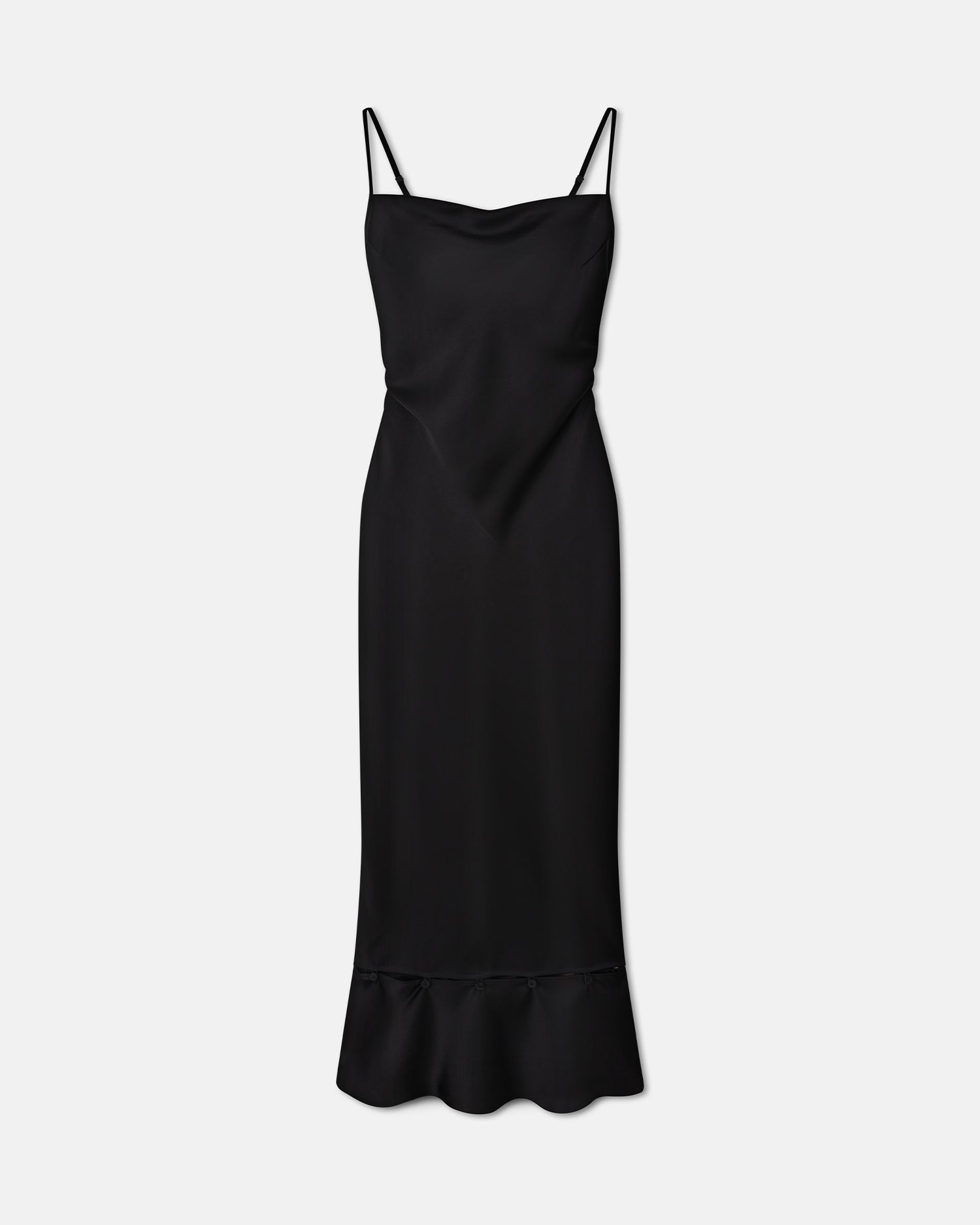 Womens | Renny Slip Satin Maxi Dress | Black