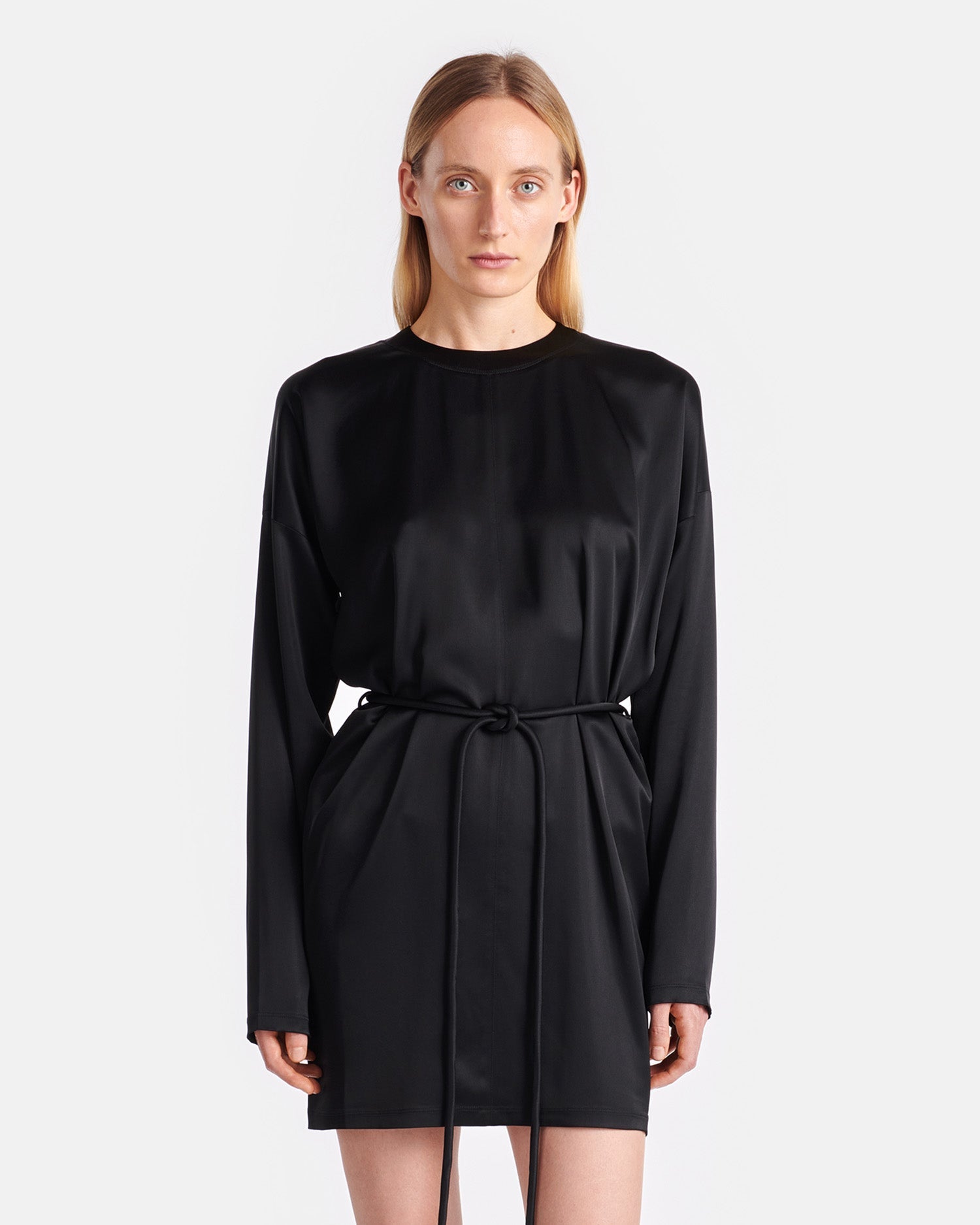 Womens | Vanessa Slip Satin Mini Dress | Black