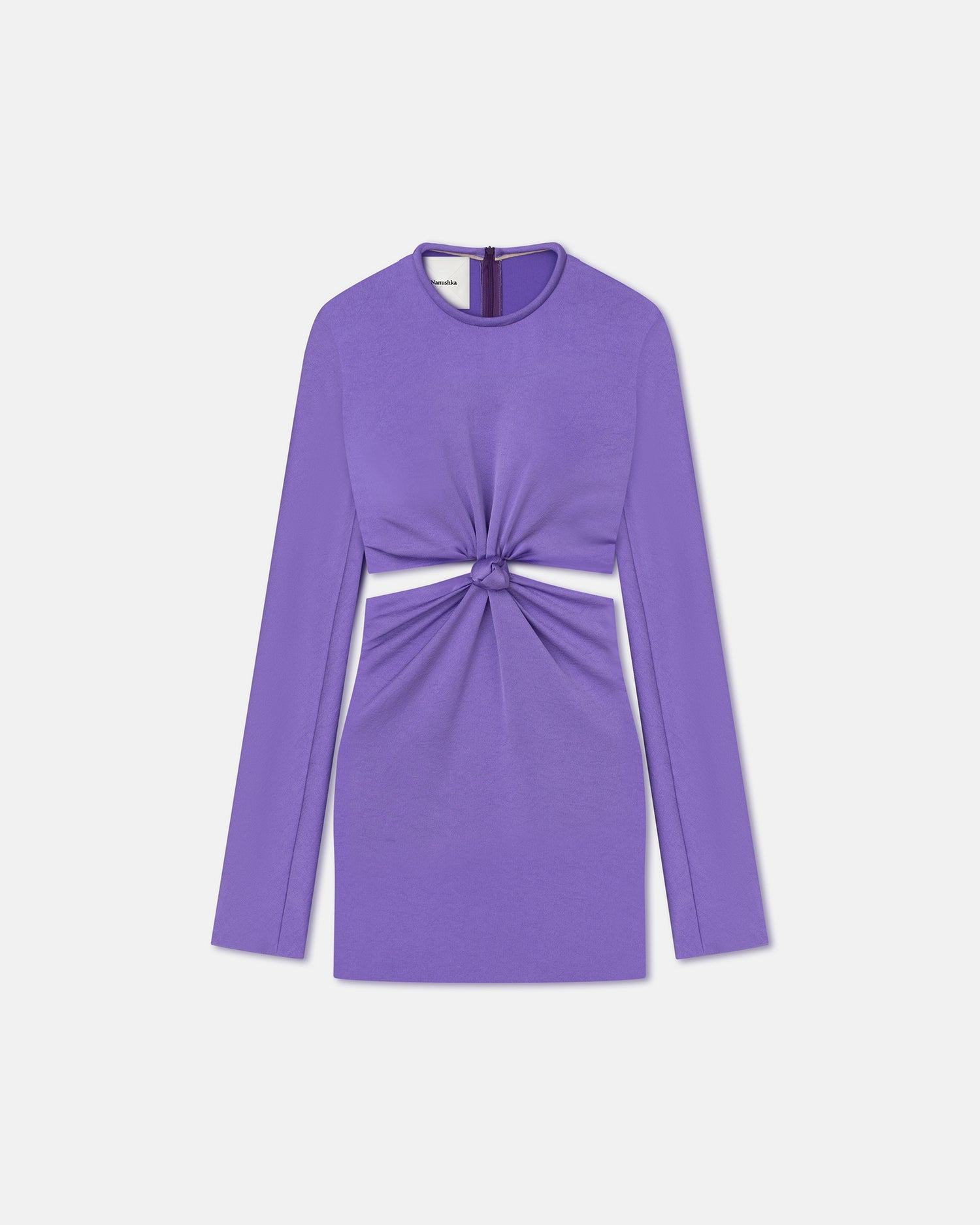 Womens | Tazia Cut-Out Crisp Satin Mini Dress | Iris