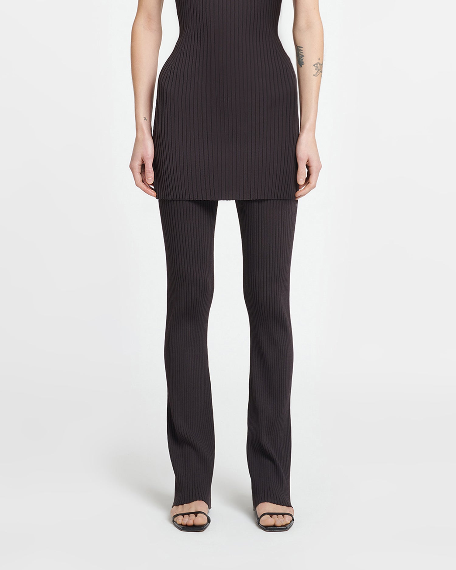 Womens | Cornelie Ribbed-Knit Pants | Dark Brown