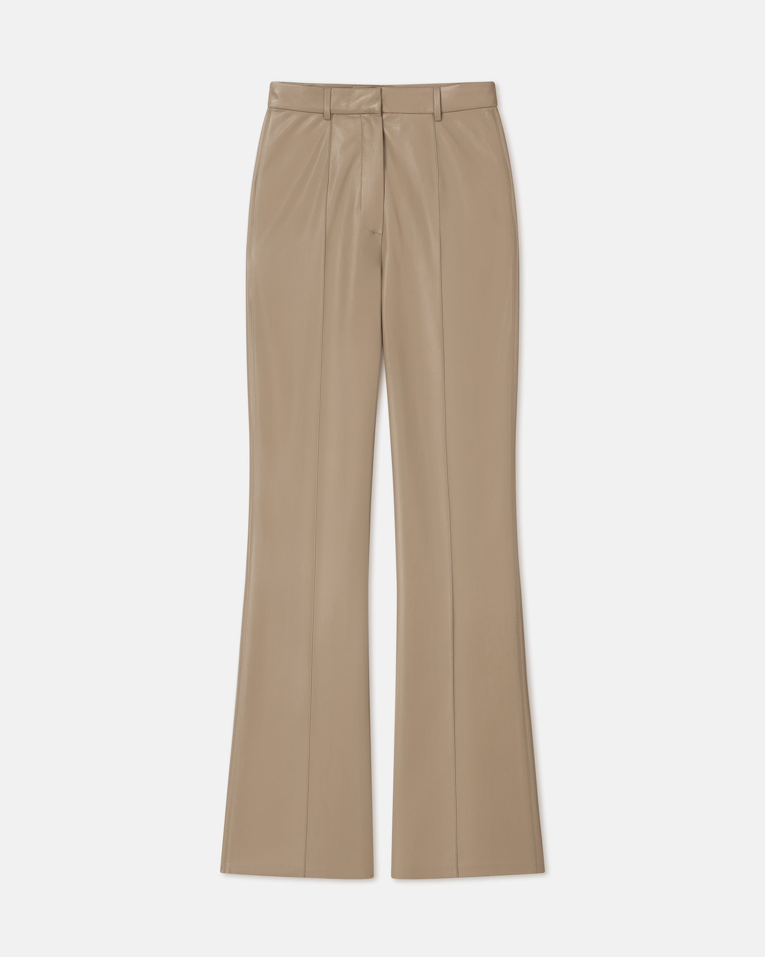 Womens | Leena Okobor Alt-Leather Pants | Ashy Taupe