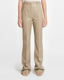 Womens | Leena Okobor Alt-Leather Pants | Ashy Taupe