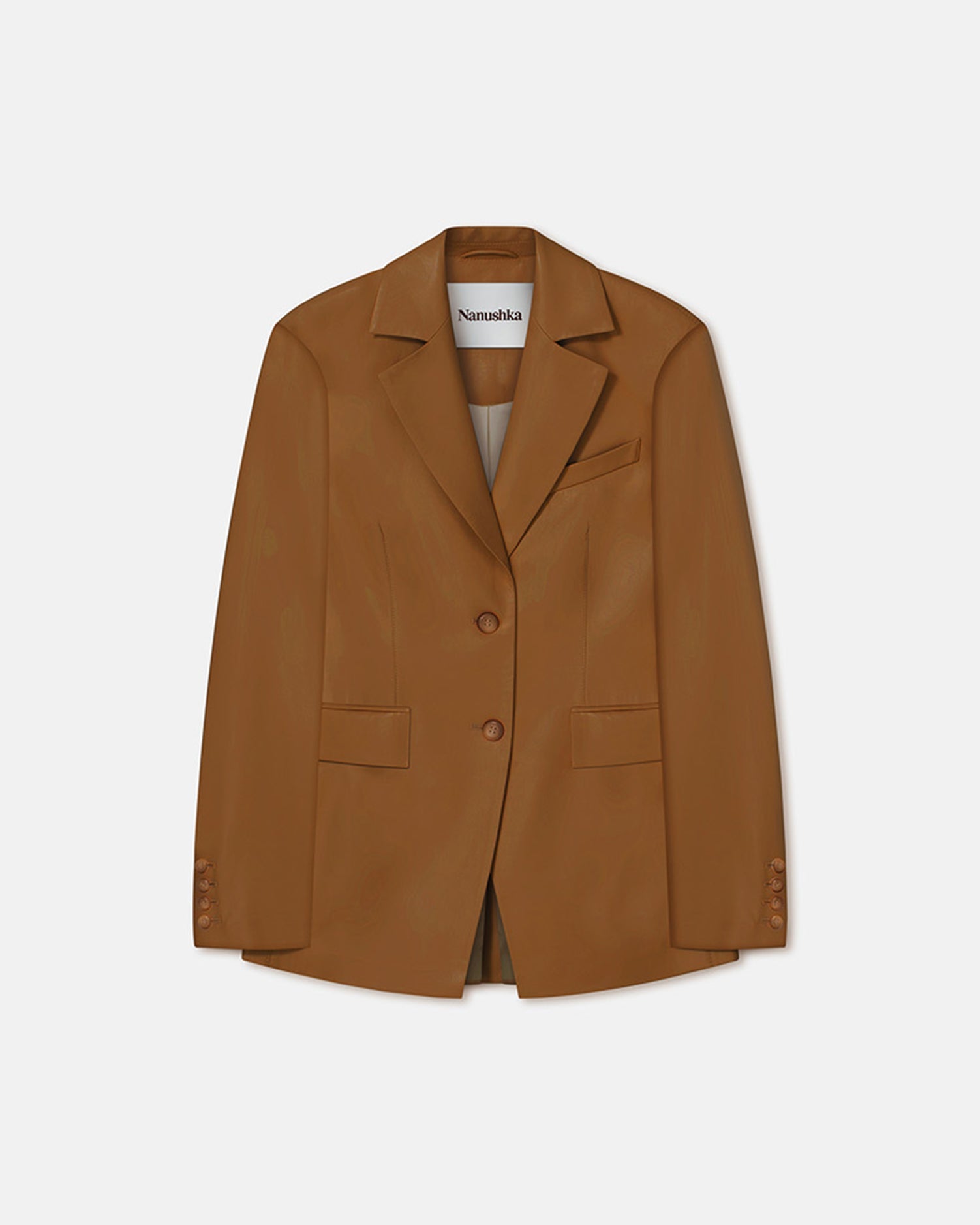 Womens | Hathi Okoboralt-Leather Blazer | Tobacco