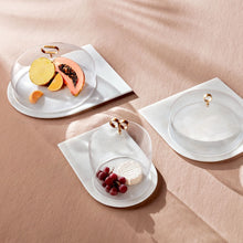 Cupola Cake Dome With Brass Handle And Marble Base - Medium | Clear Crystal/Brass/Marble