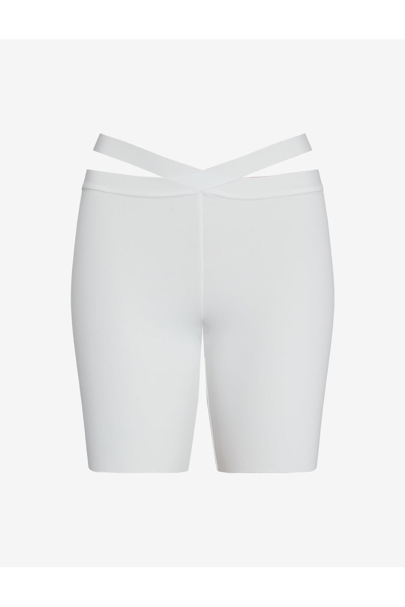 Neoprene Banded Bikeshort | White